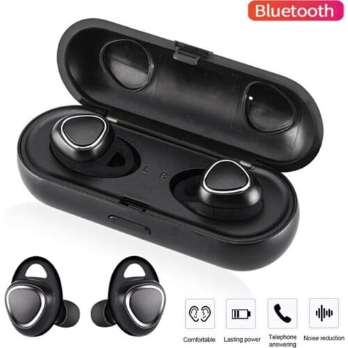 TWS Bluetooth Earphones Mini Stereo Noise Cancelling Headphone Sport Gaming Driving Headset Earbuds with Charging Box Microphone
