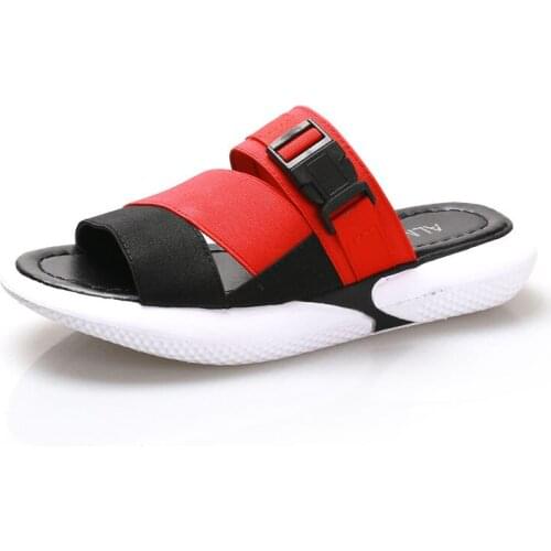 Fashion open toe sports sandals T-shaped buckle thick heels 2021 women summer comfortable non-slip casual shoes