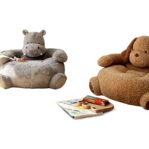 Cy Young Childrens Lazy Small Sofa Fabric Bedroom Cute Animal Plush Soft Cushion