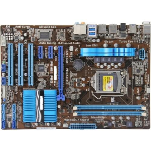 Original motherboard for ASUS P8H61 PRO DDR3 LGA 1155 USB2.0 USB3.0 for I3 I5 I7 CPU 16GB H61 Desktop motherboard Free shipping