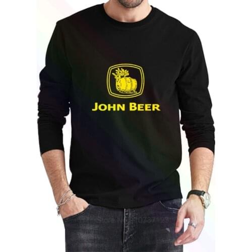 John Beer Tractor Excavator Green Logo Classic T-Shirt 2021 Newest Summer Mens Long Sleeve Popular Tees Shirt Tops Novel Unisex
