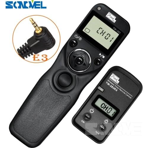Pixel TW-283 E3 Wireless Timer Remote Control for Pentax K-5 K-7 K10 K20 K100 K200 for canon 350D 300D 100D 80D 70D 60D 60Da
