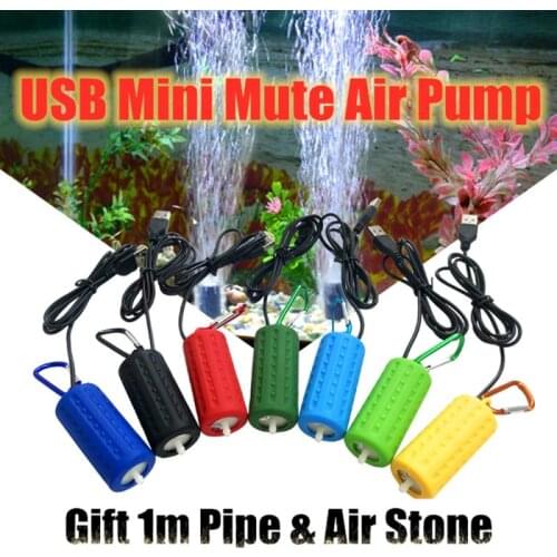 Aquarium Fish Tank Portable USB Mini Oxygen Air Pump Mute Energy Saving Supplies
