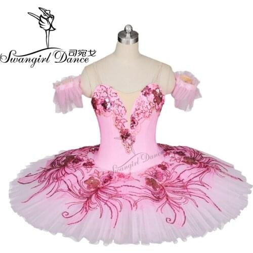 Pink peach Professional ballet tutus women classical ballet tutu adult platter performance tutu pancake girls nutcracker BT8980A