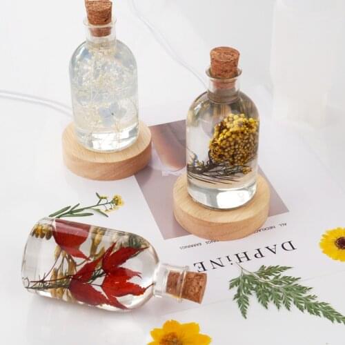 DIY Crystal Epoxy Resin Mold Led Night Light Lamp Holder Bottle Mirror Silicone Mold For Resin