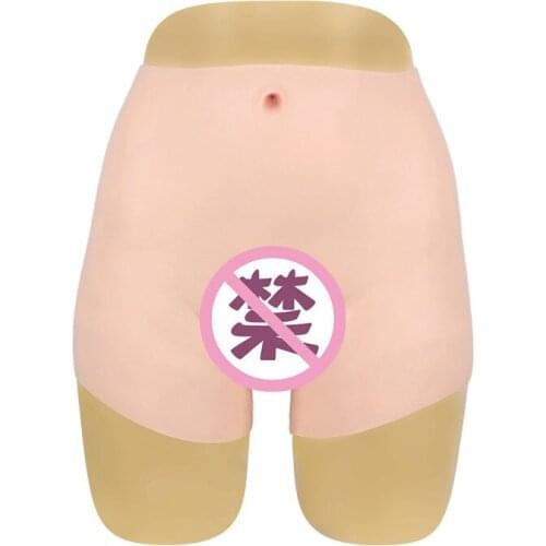 70CM Silicone Realistic Vagina Panty Shemale Crossdresser Pussy Pants Transgender Artificial Sex Fake Underwear Enhancer Hip