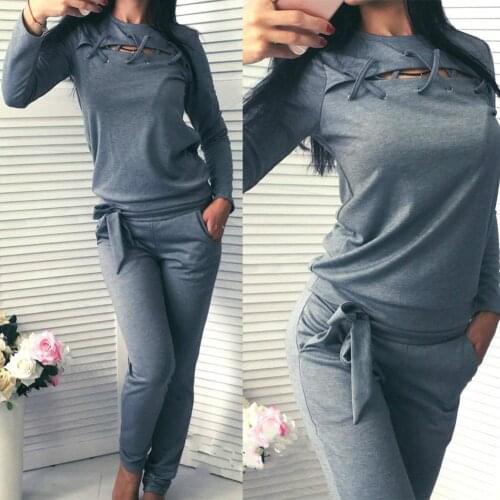 Tracksuit Women Set Top Sweatshirt Pants Suit Female 2 Piece Set Women Hoodies Pant Clothing Set Warm conjuntos de mujer
