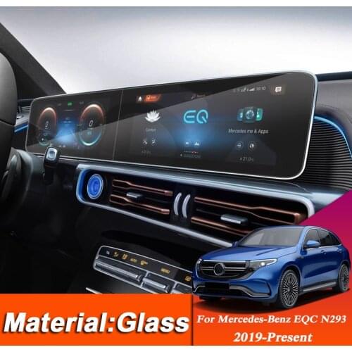 Car Styling Dashboard GPS Navigation Screen Glass Protective Film Sticker For Mercedes-Benz EQC Class N293 Control of LCD Screen