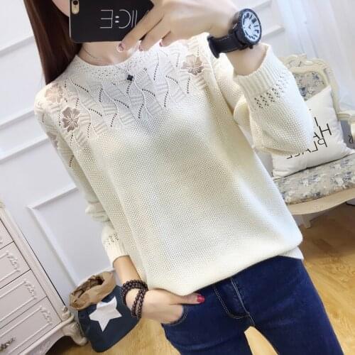 Long sleeve is hollow-out sweater knitting render unlined upper garment loose big yards thin jacket languid is lazy