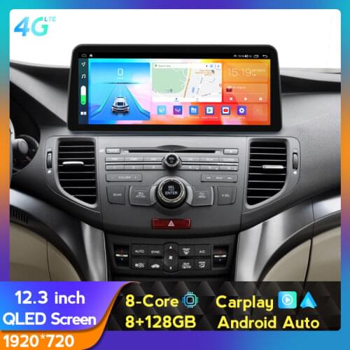 TOP! 12.3" Qled 6GB+128GB Car radio For Honda Accord 10 2018 2019 2020 2021 Multimedia video stereo Android 10 octa-core Carplay