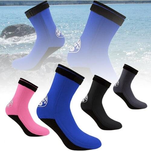 1 Pair 3mm Unisex Neoprene Diving Scubaing Surfing Snorkeling Swimming Socks Boots Outdoor Sports Accessories