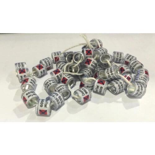 200pc free shipping wonderful nice plastic with aluminium ring bands for custom customized personal racing pigeon ring