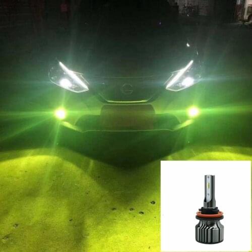 Car LED Fog Lamp 1860 CSP Chip 14000Lm 40W Yellow White Green Blue H1 H3 H7 H8 H9 H10 H11 H16 H27 881 880 9005 HB3 9006 HB4 5202