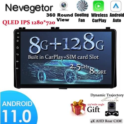 6G+128G DSP 4G LTE RDS CarPlay Android 11 Car Radio Multimedia Video Player For Toyota Corolla 2017 2018 LHD Car Navigation GPS
