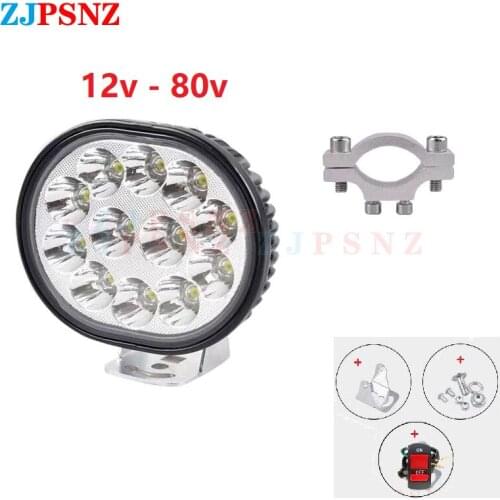 12V-80V Motorcycles Headlight Waterproof White Working Spot Light Motorbike Fog Lamp LED Scooters Spotlight High Quality
