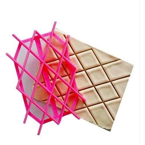 Cookie Tools Fondant Embosser Flower Cookie Cutters Diamond Shaped Biscuit Molds Decorating Cake Tools