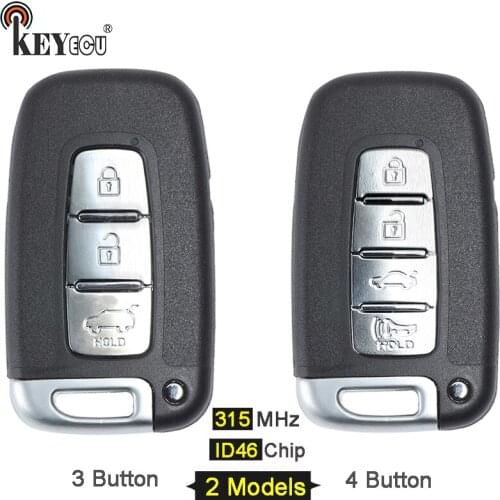 KEYECU 315MHz ID46 Chip FCC: SY5HMFNA04 3 / 4 Button Remote Key Remote Car Key Fob for Kia Optima SX EX LX Hybrid Rio