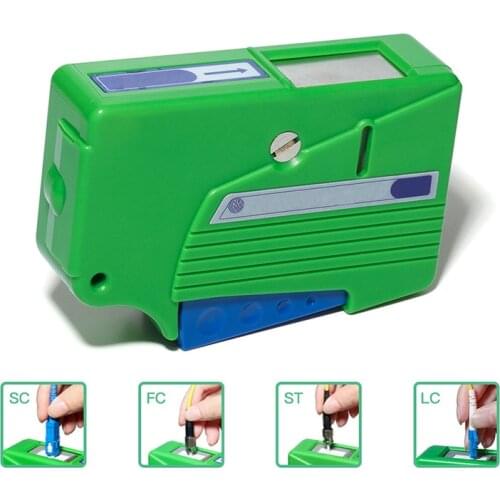 Fiber End Face Cleaning Box Fiber Wiping Tool Pigtail Cleaner Cassette Ftth Optic Fiber Cleaner Tools for SC/ST/FC