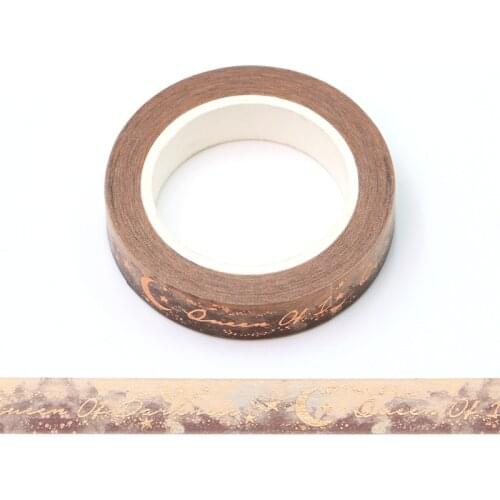 NEW 1PC 10MM*10M Halloween Gold Foil Moon Black Queen Decorative Washi Tape Wholesale Masking Tape washi tape stickers