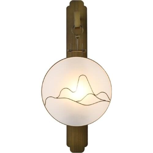 Hotel Living Room Club House Decoration Wall Lamp New Chinese Bedroom Room Background Wall Lamp Restaurant Study Staircase Lamps