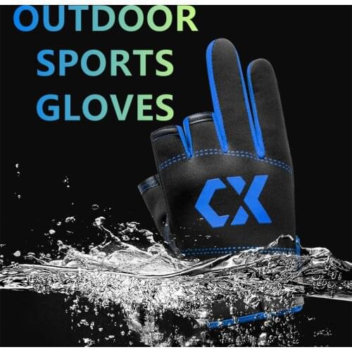 Outdoor Cycling Durable Antiskid Gloves Spring and Autumn Windproof Waterproof Dew Three Finger Gloves Summer Half Finger Gloves
