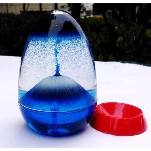 Egg Shape Volcanic Eruption Hourglass Creative Childrens Toys Liquid Oil Drop Hourglass Desktop Decoration Birthday Gift