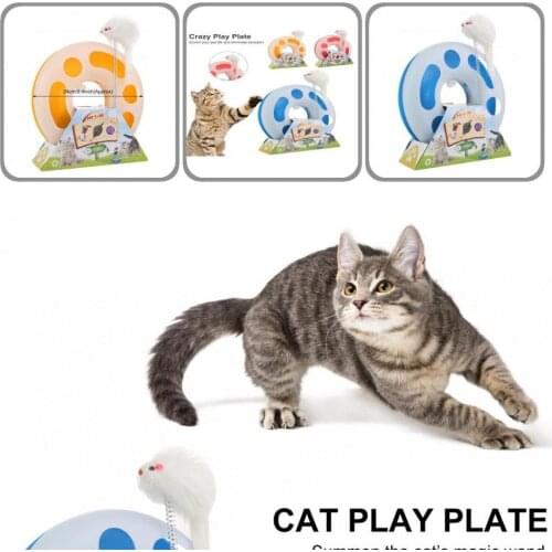 Boredom Relieving Plastic Cats Turntable Mouse Interactive Toy Pet Accessories
