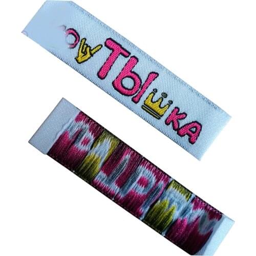 Custom Woven Garment Label For Clothing Handmade Tag Famous Brand Logo Marker Ribbon Sewing Fabric Tags Embroidered Labels