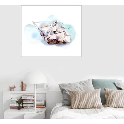 Sailboat Poster Canvas Print Painting Wall Art Poster Office Home Decoration