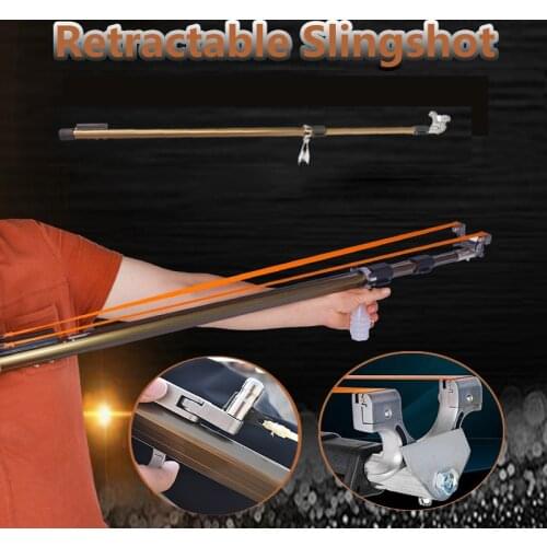 High Power Outdoor Precision Shooting Slingshot Retractable Folding Slingshot with High Quality Latex Rubber Band 2020 NEW