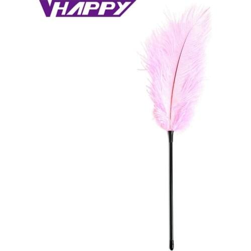 Sex Flirt tantalize Big Feather Tickler Toys Teasing Flirt Tickling Toy Adult Couples Sex Game Red Purple Pink VP-Ff010011A