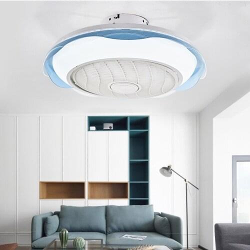 Nordic one rose creative fan lamp living room dining room bedroom lamp ultra-thin led modern minimalist ceiling lamp