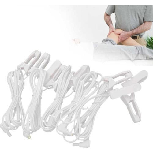 5pcs / bag 2.35mm Ear Clip Electrode Lead Wires Cable for TENS Unit Physiotherapy Machine New