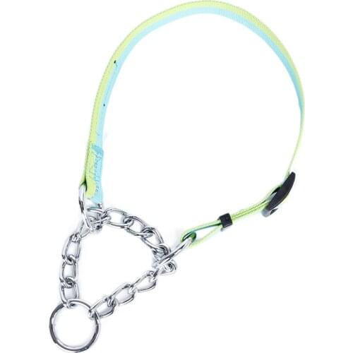 Bicolour Reflective Small Dog Collars Strength Nylon Webbing Pet Chain Collar Dog Collar Personalized