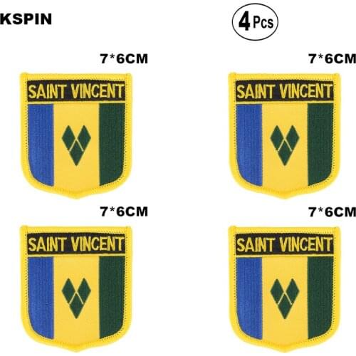 Saint Vincent Shiled Shape flag patches national flag patches for Cothing DIY Decoration