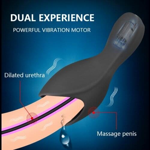 Adult Sex Toys Penis Plug Vibrator For Men, Male Masturbator Horse Eye Urethra Expansion Stimulator Penis Training Device