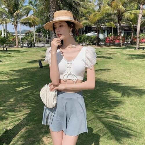 Women Bikini Swimsuit Swimwear 2021 Bathing Clothes Girl Suit For Swim Girls Rush Guard New Skirt Two Piece Female Tankini