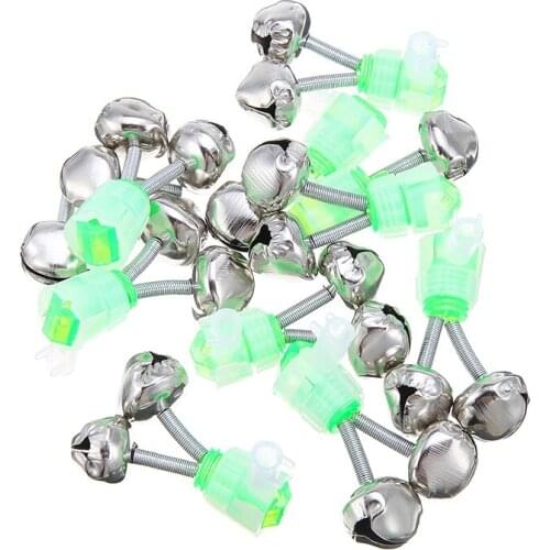 10pcs Sea Fishing Rod Bite Alarm Reminder Double Ring Bell 4.5CM Fishing Bait Fixtures Annunciator Fish Pole Tip Accessories