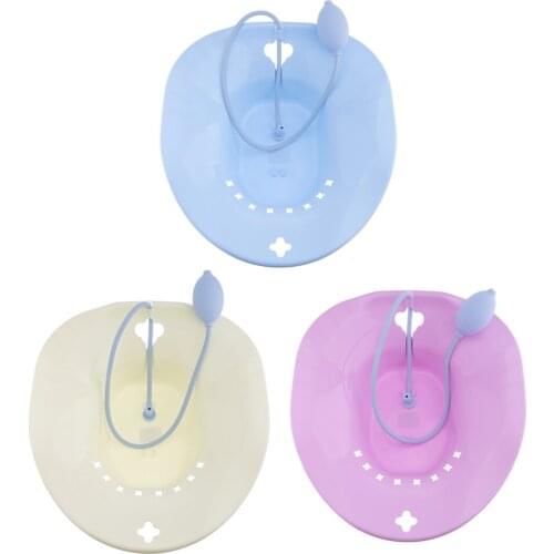 3Pcs Toilet Sitz Bath Soaking Basin W/ Flusher For Post-Episiotomy Patients