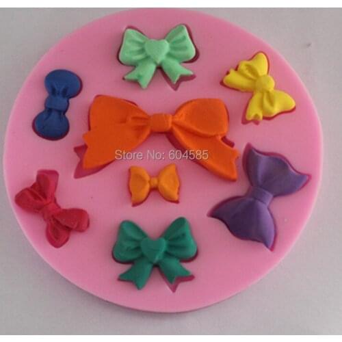 8 Mini Bows Silicone Mould Fondant Sugar Bow Craft Molds DIY Cake Decorating