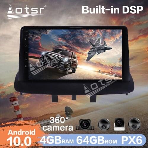 For Renault Megane 3 2009 + Android 10 Car Multimedia Radio Player 4G+64GB Car GPS Navigation DSP + HD 360 Camera DVD Headunit