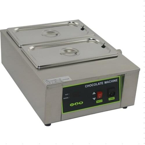 Free shipping 2 Tank Digital Chocolate Melting Machine Solid Butter Melting Furnace