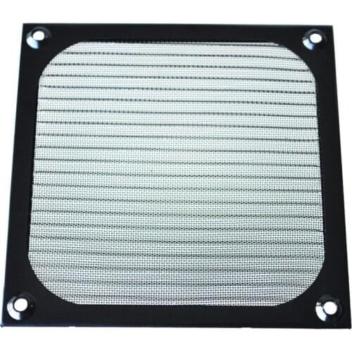 12cm x 12cm PC Cooler Fan Aluminum Dustproof Meshy Filter Black