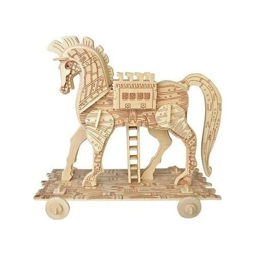 Wood 3 Dimensional Puzzle Trojan Horse