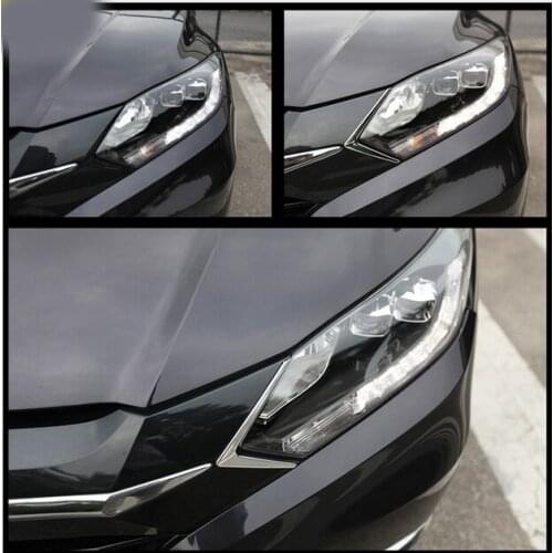 FIT FOR Honda HR-V / VEZEL 2014 2015 2016 CHROME HEAD LIGHT FRONT LAMP TRIANGLE TRIM COVER MOLDING STYLING BEZEL LID GARNISH 2pc