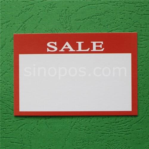 Cardstock Sale Price Card 9x6cm, horizontal pricecard printed paper sign pricing label POP advertising promotional tags tickets