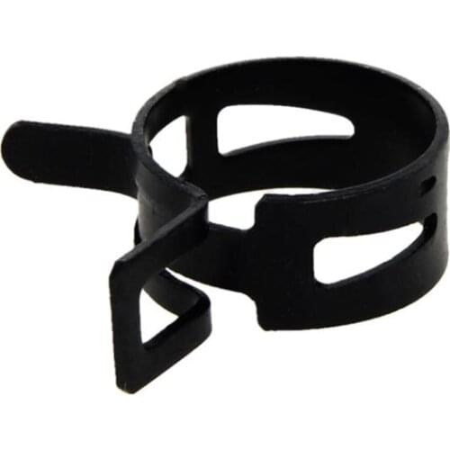 MroMax Steel Band Clamp 65Mn Manganese Steel Inner Diameter 22/23/24/25/26/27/32mm Thickness 1.2mm Black Water Pipe Hose Clamps