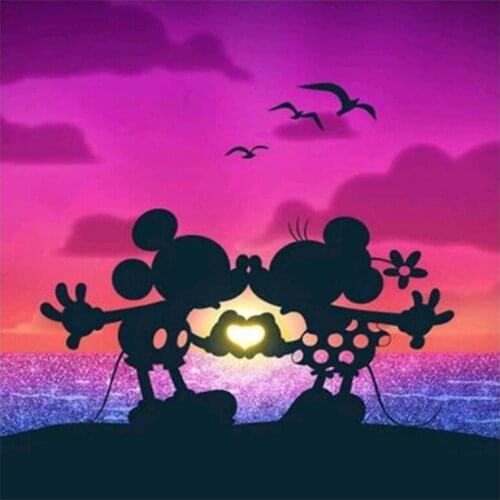 Cartoon Disney Mickey Mouse Friend Travelling DIY Diamond Painting Cross Stitch Needlework Diamond Mosaic Diamond Embroidery