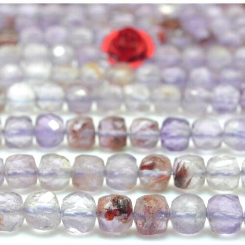 Natural Super 7 Seven Crystal Faceted Cube Loose Beads Wholesale Gemstone Semi Precious Stone Bracelet Necklace Jewelry Making