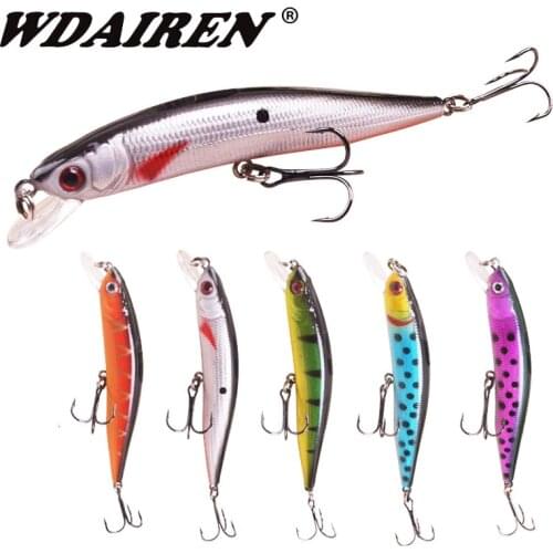 1Pcs Floating Fishing Minnow Hard Lures 10cm 8g Wobblers 3D Eyes Artificial Bait Pike Carp Bass Swimbait Crankbait Perch Pesca